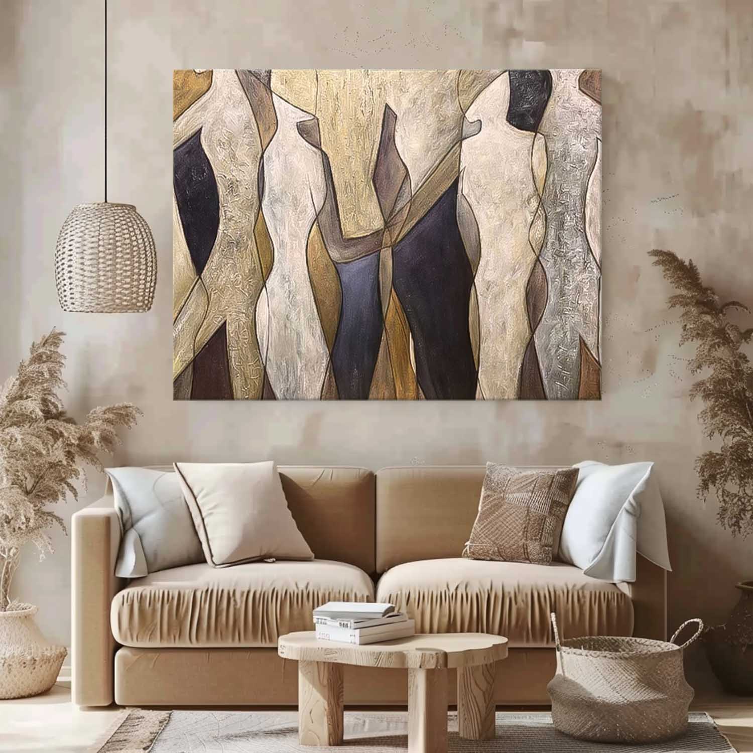 Large Original Abstract Character Body Wall Art Abstract Minimalist Paintings Online Contemporary Artwork