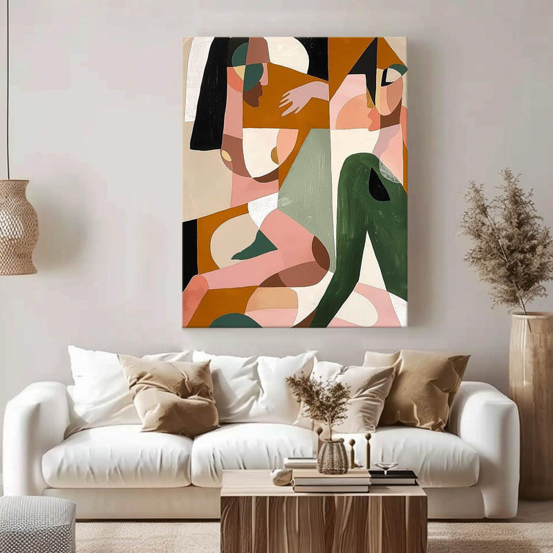Original Luxury Painting Picasso Style Art Large Abstract Colorful Paintings On Canvas Textured Oil Acrylic Painting Wall Decor