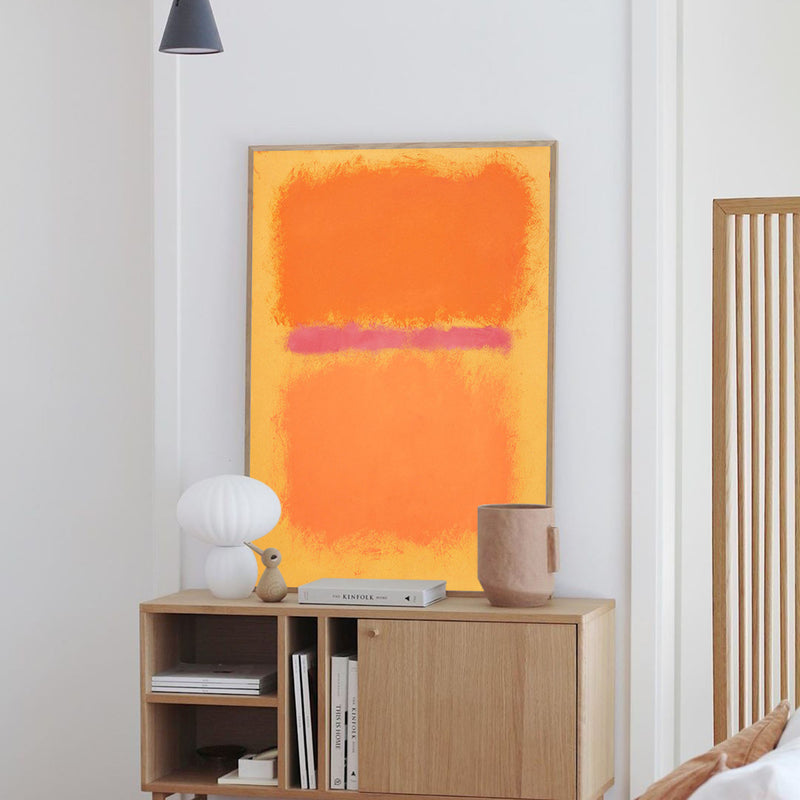 Orange Minimalist Texture Wall Art Painting Large Abstract Original Oil Painting Home Decor