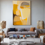 Warm colors Abstract Oil Painting On Canvas Large Original Painting Brown And Yellow Modern Wall Art For Living Room