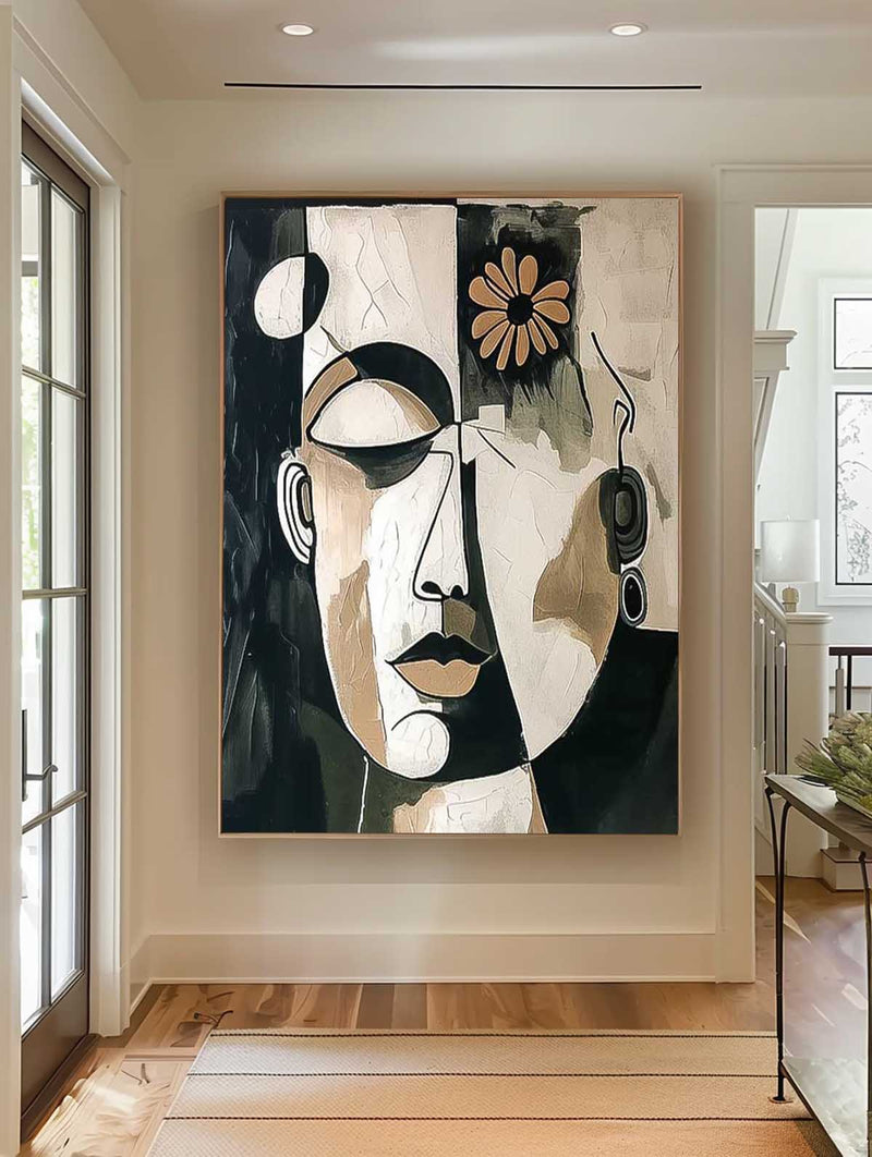 Abstract People Oil Painting On Canvas Original Grim Face Wall Art Modern Painting Home Decor