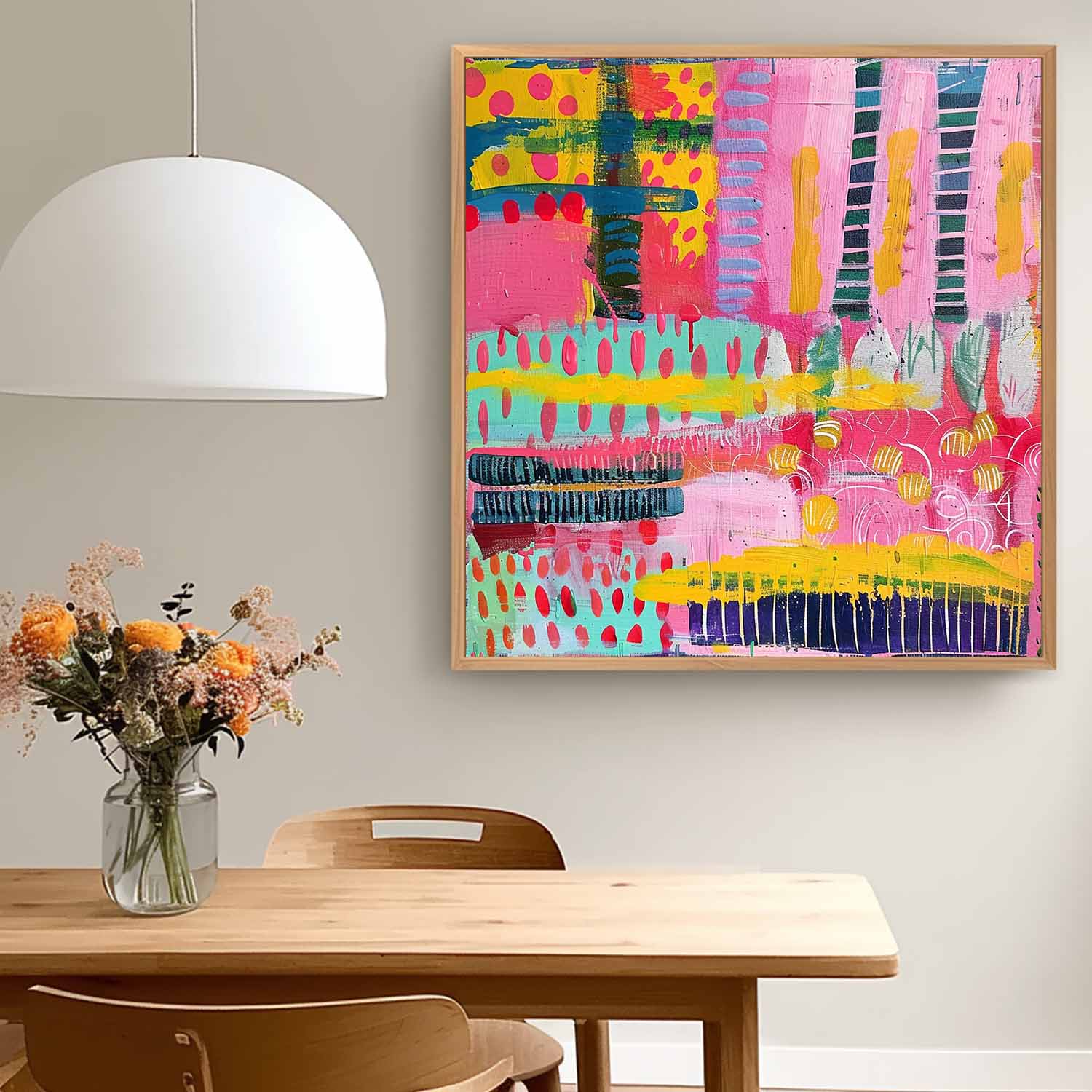 Coloeful Original Hand-painted Canvas Wall Art Modern Textured Artwork Large Graffiti Abstract Oil Painting