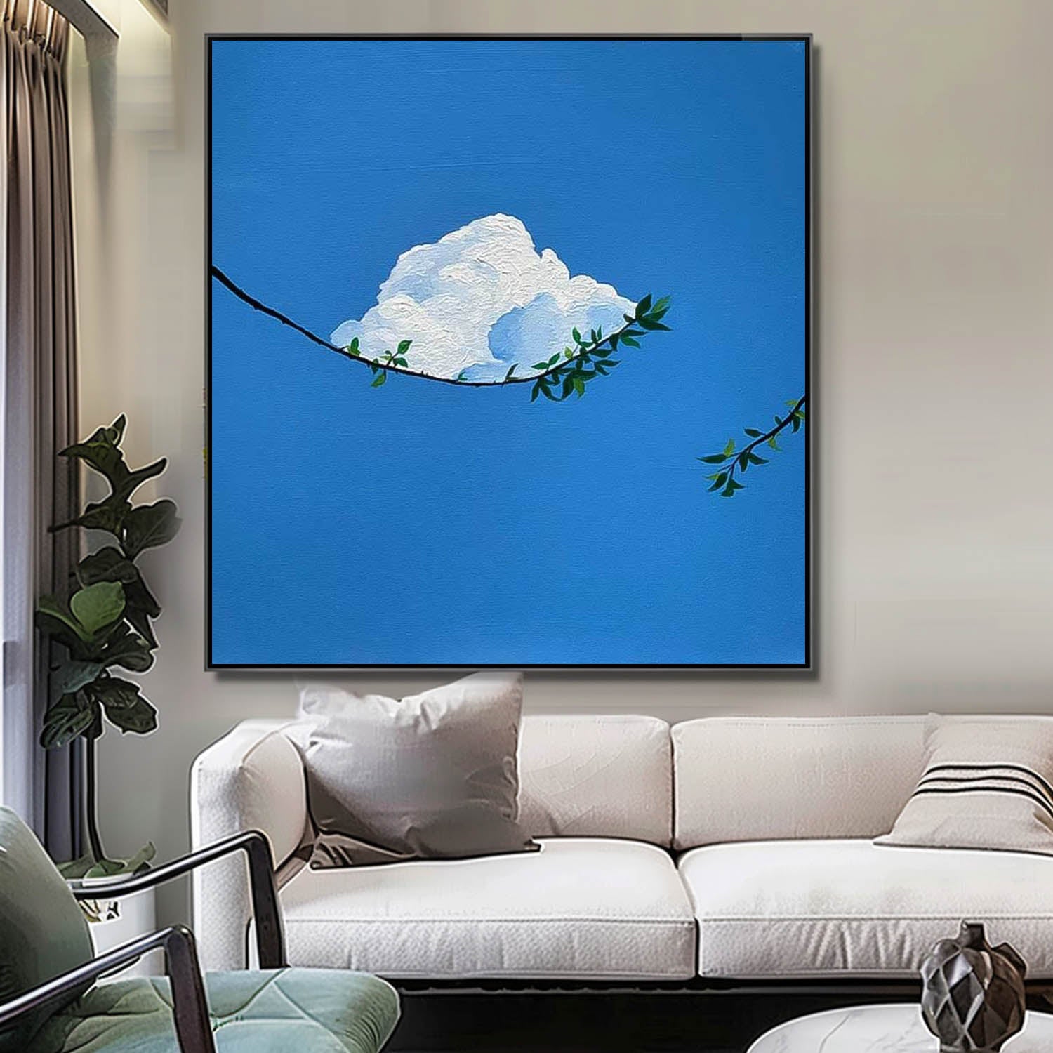 Large Clouds Wall Art Modern Highest Quality Oil Painting Abstract Texture Acrylic Painting For Living room