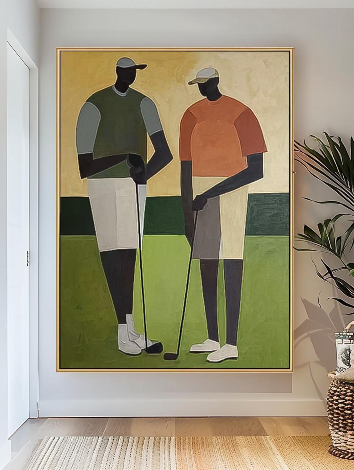 Contemporary Sport Textured Golf Art Modern Golf Artwork Unique Golf Art Golf Lovers Gift Home Decor