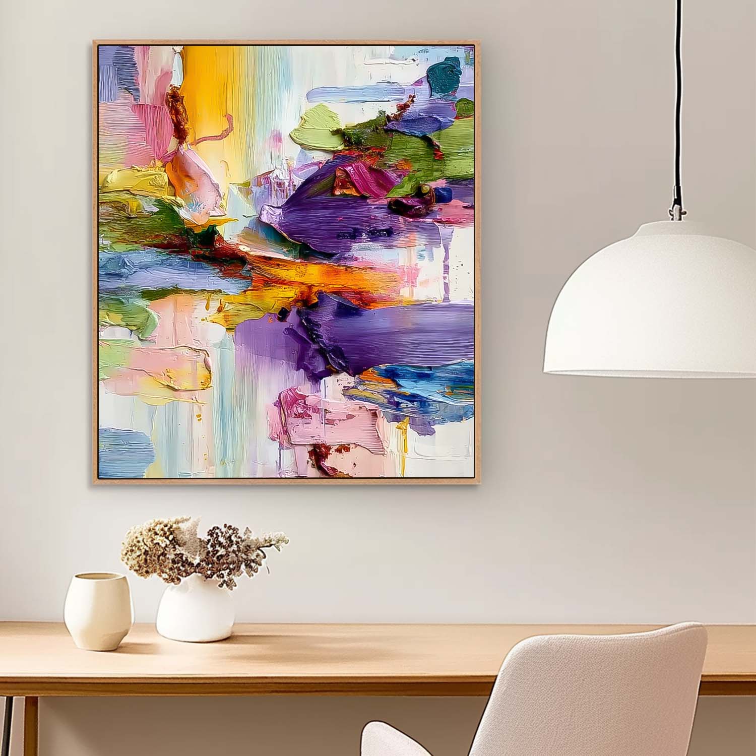 Abstract Large Wall Art Original Scraper Oil Painting Color Texture Acrylic painting Contemporary Art