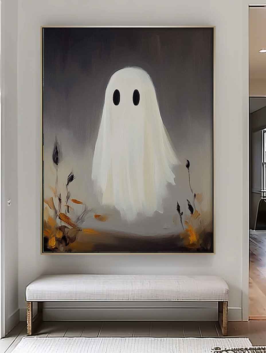 High Quality Original Artwork Large Modern Acrylic Painting On Canvas Cute Ghost Abstract Oil Painting