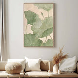 Original Modern Flowers Artwork Abstract Lotus Leaf Oil Painting On Canvas Floral Wall Art Home Decor