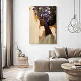 Large Faceless Portrait Painting Abstract Lady Painting Woman Face Artwork Original Wall Art Figurative Canvas Art Framed Woman Home Decor