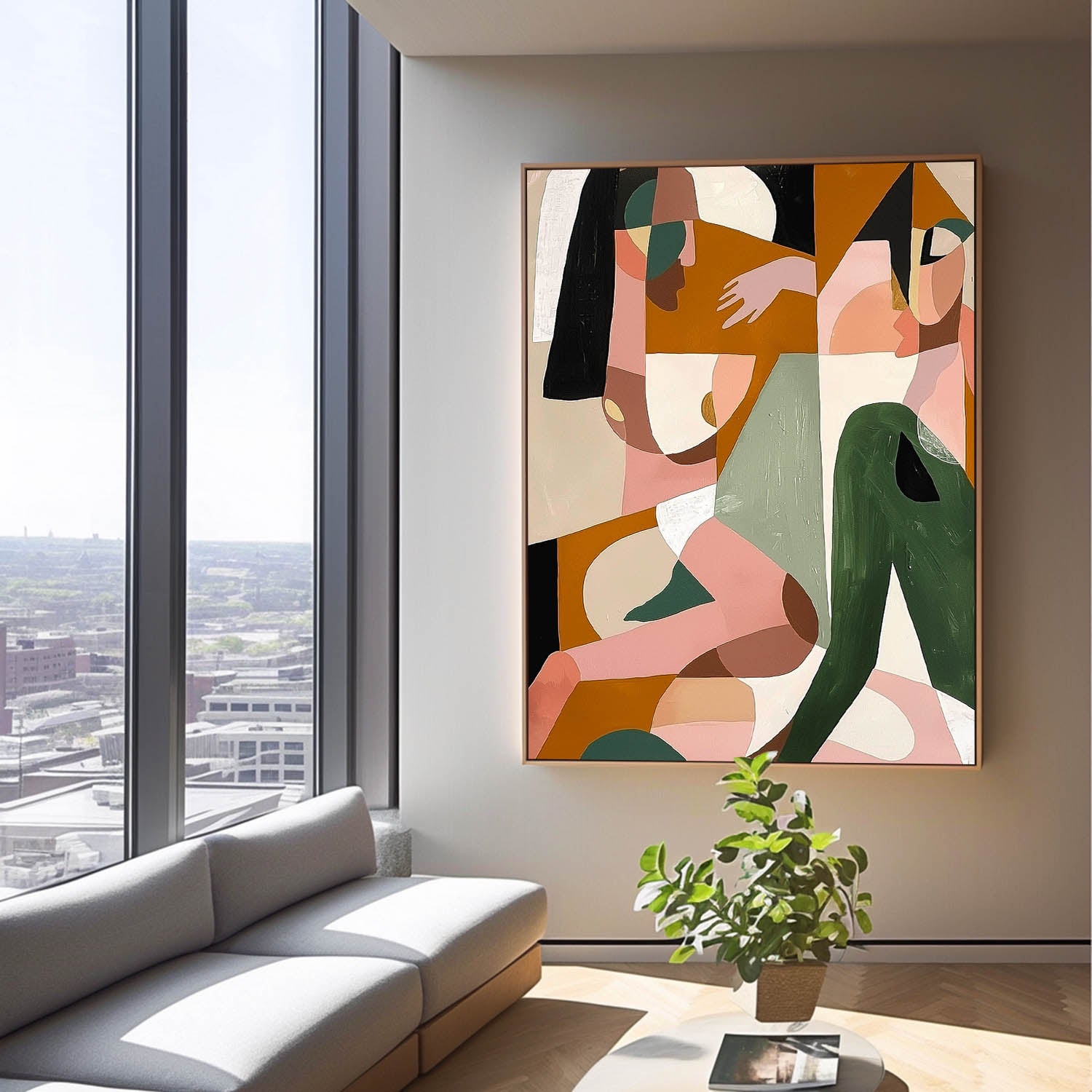 Contemporary Art Figure Large Luxury Painting Modern Abstract People Canvas Art Acrylic Wall Decor