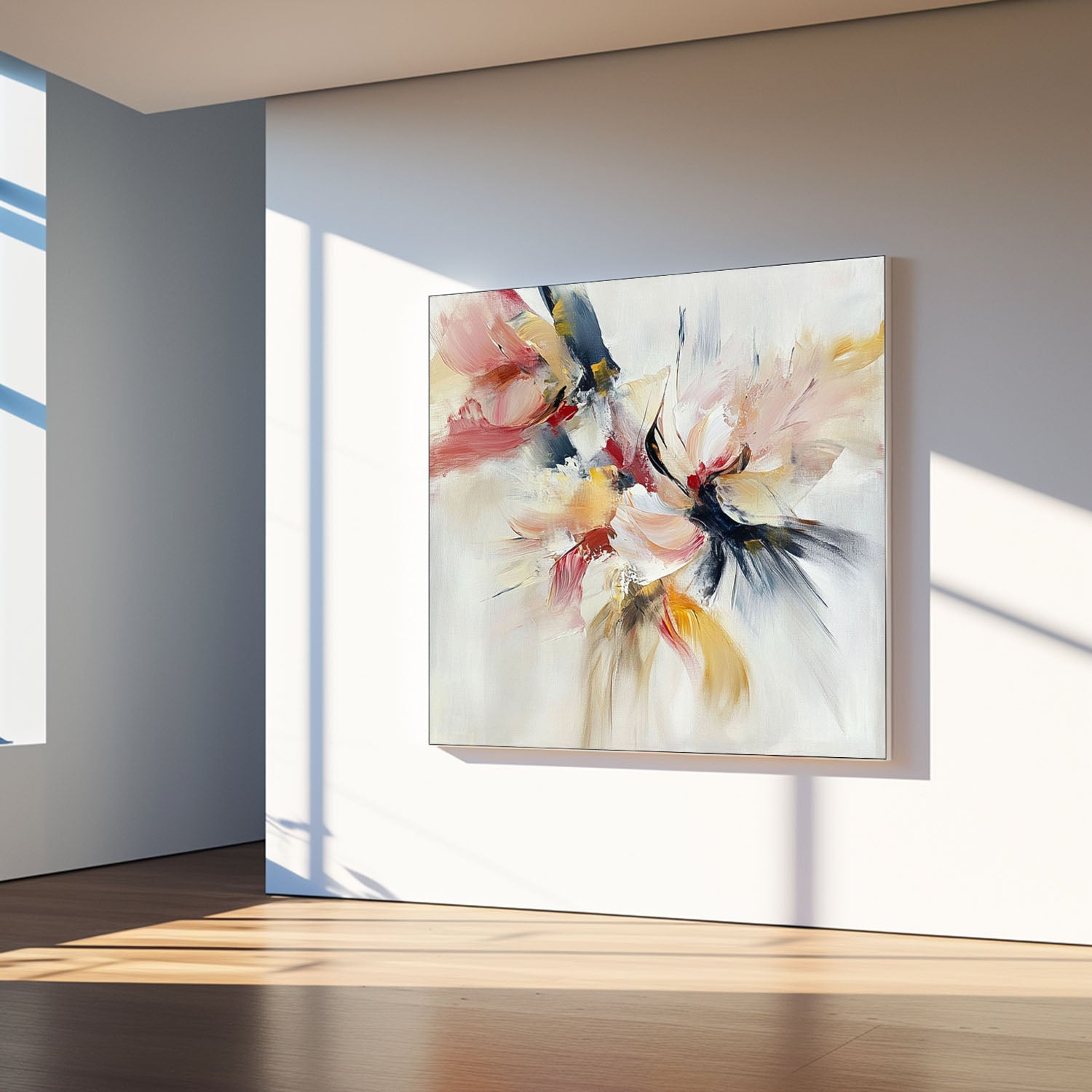 Modern Minimalist Wall Art Abstract Fireworks Oil Painting on Canvas Original Acrylic Painting Wall Art