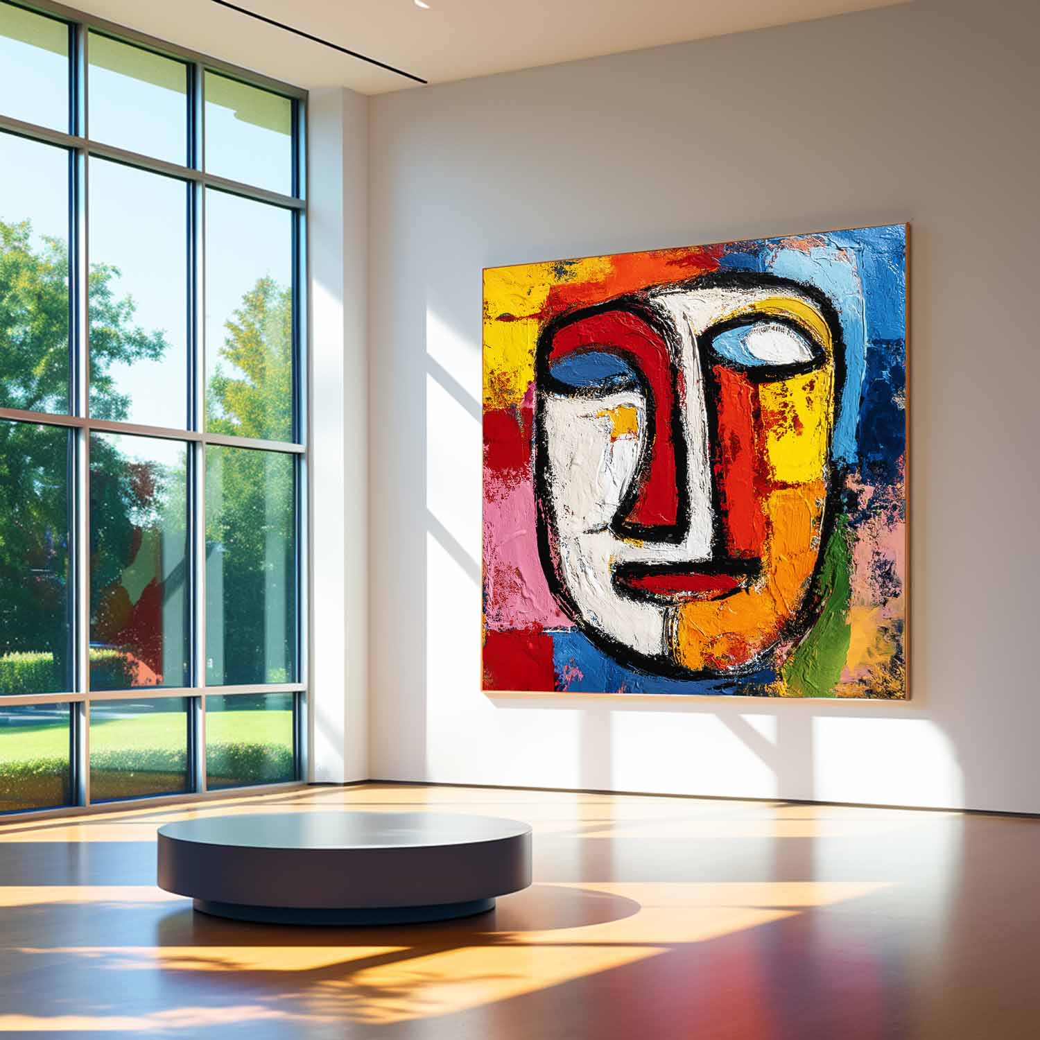 Large People Wall Art Abstract Portrait Oil Painting On Canvas Original Colorful Face Painting