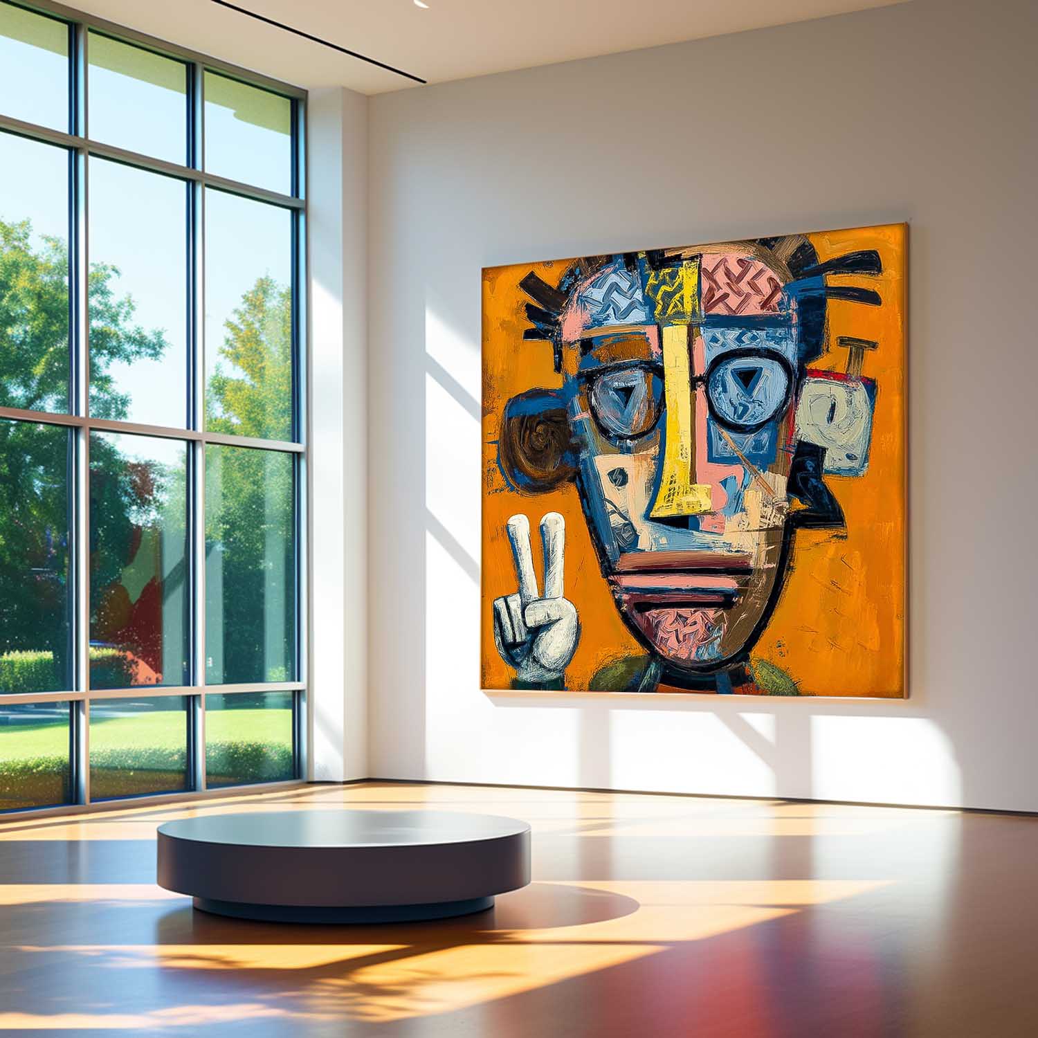 Large People Wall Art Abstract Portrait Oil Painting On Canvas Original Lovely Boy Painting For Living Room