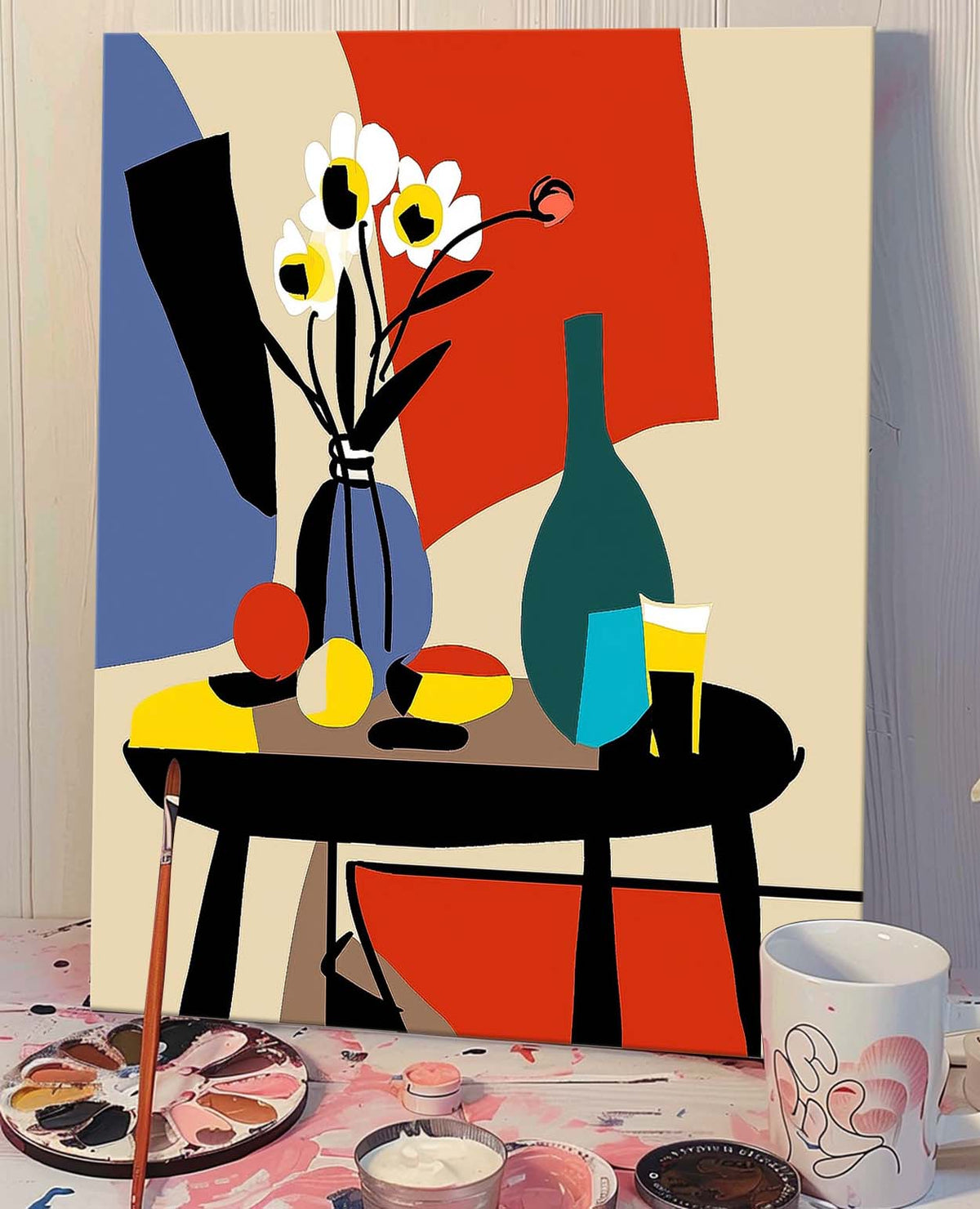 Exquisite Original Beautiful jardiniere Art Abstract High Quality Flower Oil Painting On Canvas